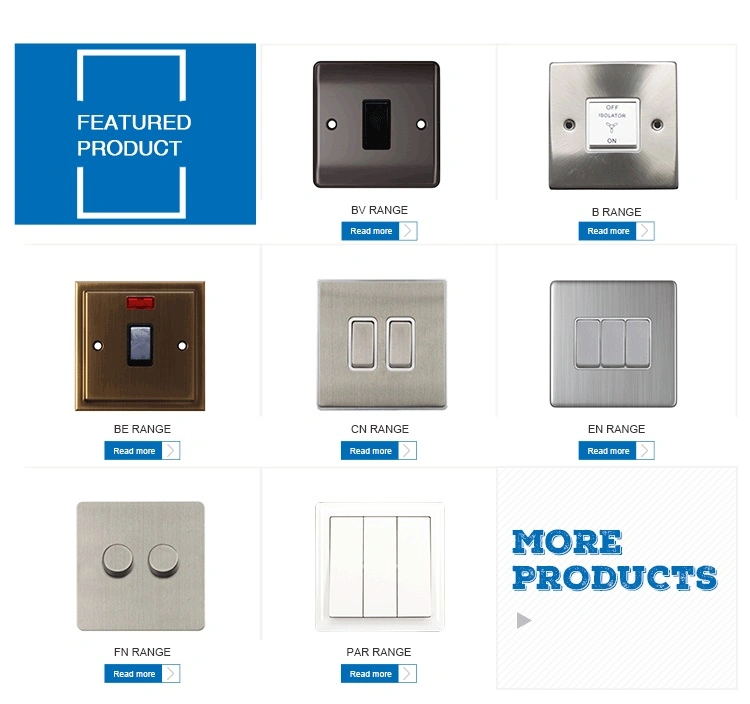 Switched Round-Pin 2 Gang UK Double 13A Wall Sockets