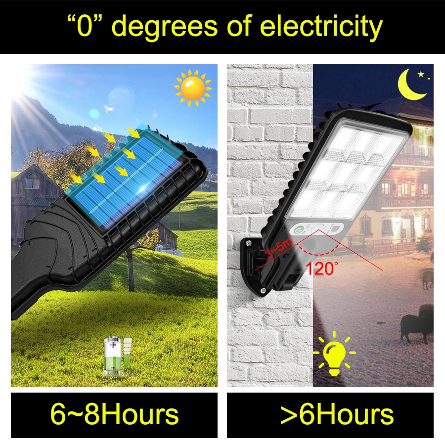 Factory Directly IP65 Sensor Outdoor Motion Sensor Solar Wall Lamp LED Solar Light with Remote Control