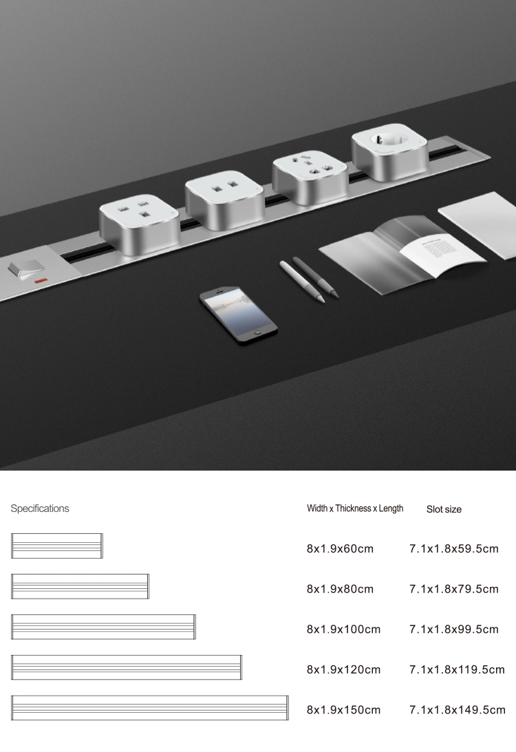 Klass Extension Socket Wall Socket Track Rail Movable Outlet Universal Flexible Sockets