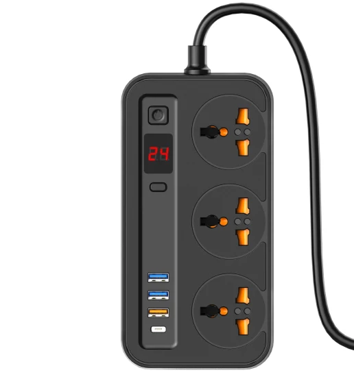 Presa di protezione zucchero USB PD con estensione di alimentazione di ricarica rapida di tipo C, controllo del tempo da 1 a 99 ore per smartphone, completamente compatibile