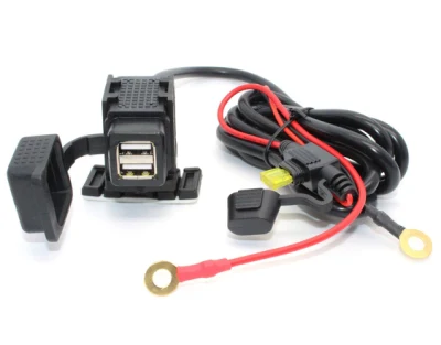 Kit caricabatterie USB per moto Presa doppia porta USB 4.2A per iPhone Smartphone Tablet GPS